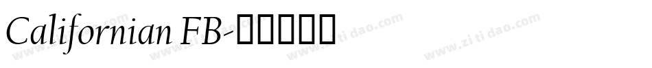 Californian FB字体转换